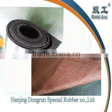 3mm thick cloth rubber sheet 1.45 specific gravity