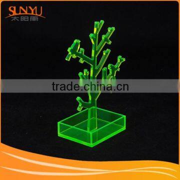 Wholesale Eco-friendly Recycle Tree Shape Jewelry Eyewear Exhibition Acrylic Stand With Color