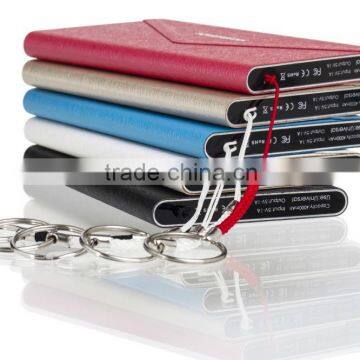 4000mah Portable Leather Envelope Customized Logo Power Bank for Cocacola