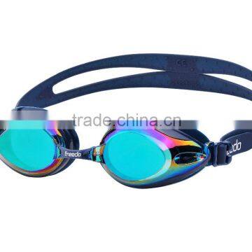 The Newest update mirrored swim goggles glasses with anti uv and anti fog systelm for adult