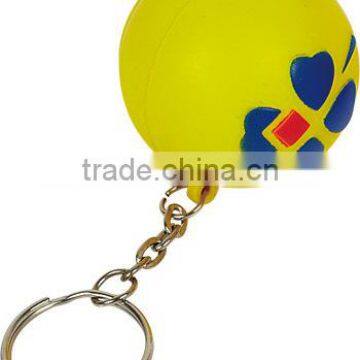 promotional anti-stress PU foam ball keychain