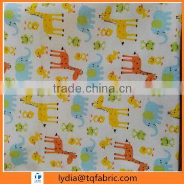 soft handfeeling 100% cotton deer printed double-sided flannel fabric for baby pajamas