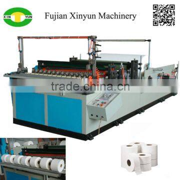 Slitting and perforating maxi roll toilet paper machine