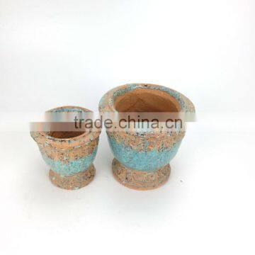 Skyblue Ceramic Glazed Flower Pot With Various Sizes photo-2