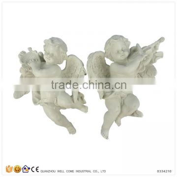 Hot Sale Modern Harp & Violin Resiin Angel Figurines Musicians