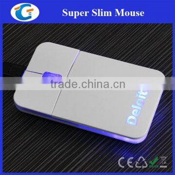 Flat LED Light Up Wired Mouse