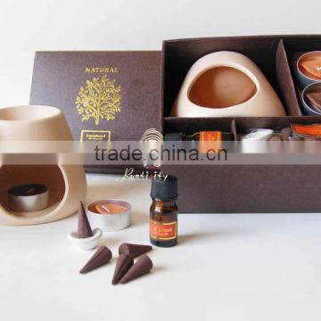 Eco-friendly ceramic oil burner with scented candls