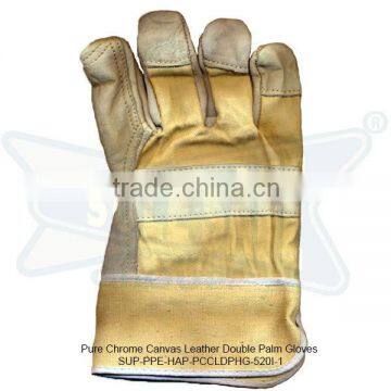 Pure Chrome Leather Double Palm Gloves ( SUP-PPE-HAP-PCCLDPHG-520I-1 )