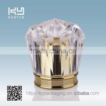 ZJ-924 crystal high quality surlyn perfume cap with gold collar for perfume bottle