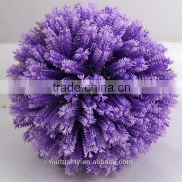 factory price purple artificial flower ball plastic flower for interior decoration