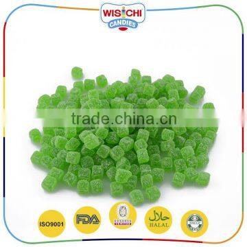 Best sale bulk sour fruity high quality cube gummy candy