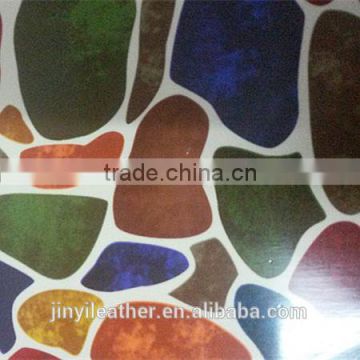 JRLP002 computer print 3D high quality pvc synthetic &artifical leather for bag wallpaper guangzhou china factory dirtect sell