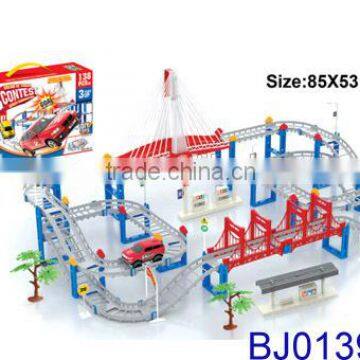 Hot New High Speed Electric Plastic Rail Car Toy Slot Car Set Toy photo-5