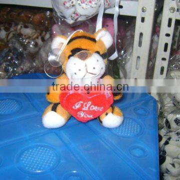 plush tiger animal toys with keyring