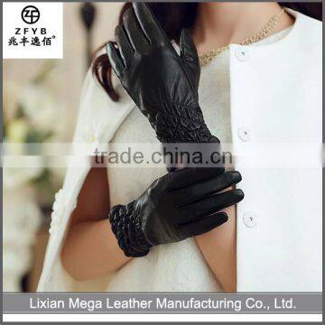 China Wholesale High Quality tight long winter warm leather gloves