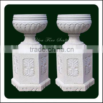 Wholesale White Marble Urns Flower Pots And Urns Garden Flowerpot Marble Urns