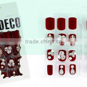 Artificial Fingernails Designed Nail Art Tips,art Nail With Velvet photo-2