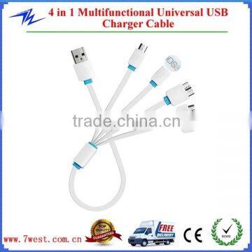 Multifunction 4 in 1 USB Charger Cable for Iphone4/iphone 6/Samsung Galaxy/Android Smartphone                        
                                                Quality Choice