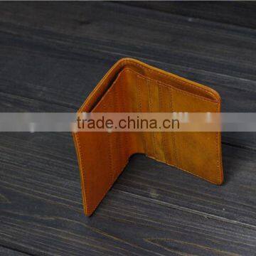 Short Wallet,Vegetable Tanned Leather Wallet Of Male and Female