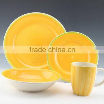 16pc Stoneware Dishwasher Safe Food Grade Hand Painted Dinnerset AB Grade/2016 New Design/ceramic Mug