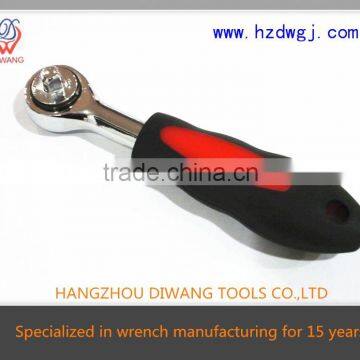 Hot Sale Stubby Rubber-handle Ratchet handle Wrench