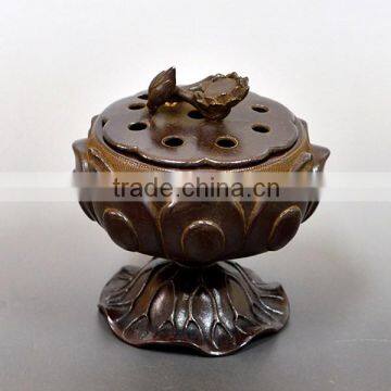 Beautiful and High quality sculpture Lotus Incense burner for interior decoration , different color also available