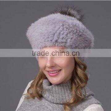 Hot Sale Fashion Ladies Genuine Mink Fur Hat and Cap