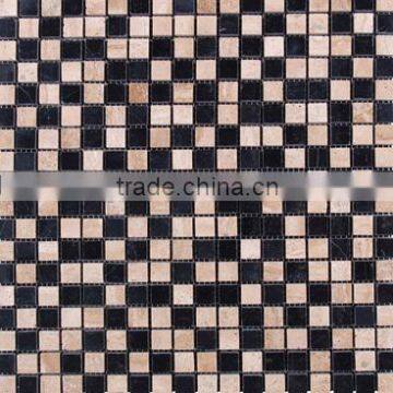 SKY-M005 New Design Pink Black Marble Mosaic Tile