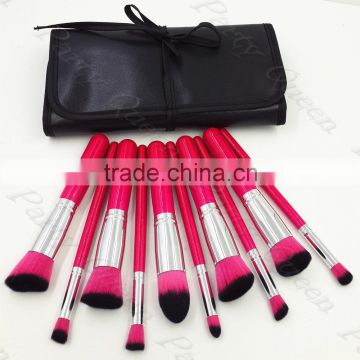 10 Ppcs wood rose Makeup Brush set