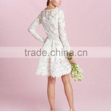 (MY1512) MARRY YOU Long Sleeve Lace Short Dresses to Wear to a Wedding Quality Choice photo-2