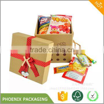 kraft paper box with lid gift box for food