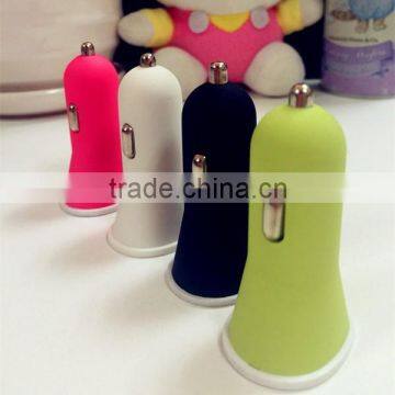 2.1A dual usb car charger rubber oil 2 port usb wireless car charger