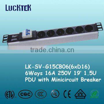 German 6 Ways with Minicircuit Breaker PDU