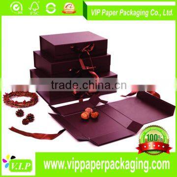 Folding paper magnetic candle box, foldable cardboard box with ribbon closure                        
                                                Quality Choice