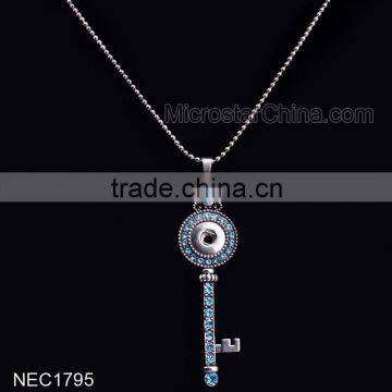 Fashion Jewellery Trending Hot Products Snap Button Charm Key Pendant Necklace Meaning
