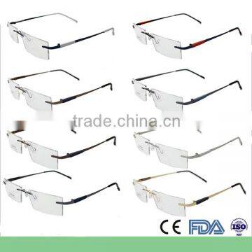 2015 Thin temple rectangle rimless eyewear frames                        
                                                Quality Choice