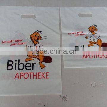 Plastic LDPE Shopping Die Cut Handle Bag For Apotheke                        
                                                Quality Choice