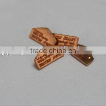 2013 fashion metal/brass badge for garment/bags/clothing/shoes