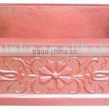 copper hammered sink