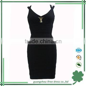 Wholesale black spaghetti strap bandage dress on alibaba