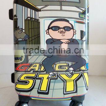 2015 Fashion ABS+PC printed eminent trolley luggage