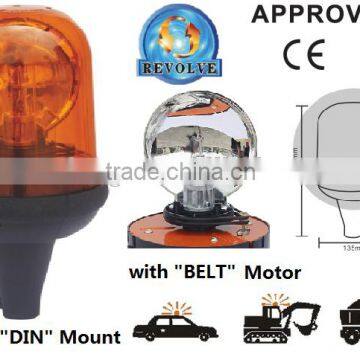 E-MARK Revolving Halogen Warning Light, ECE MARK Rotating Halogen Warning Beacon(SR-BL-503R-9) Flexible Europe DIN Mount Pole