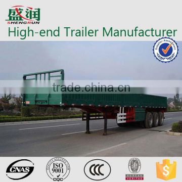 SHENGRUN Bulk cargo transport truck trailer, Tri-axle side wall semi trailer for sale