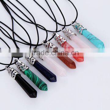 Fashion 2015 quartz crystal point pendants prism crystal pendant hexagon prism pendant for gift