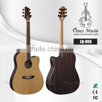 Solid cedar top acoustic guitar china muaic instruments akustik gguitar