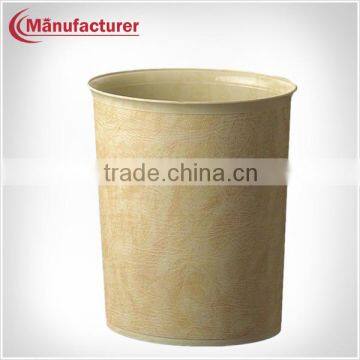2015 10L Oval Shape SIngle Layer With Leather Cover Plastic Waste Bins in Waste Can Indoor C-137