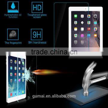 0.33mm flat edge high clear 9h tempered glass screen protector for Ipad2/3/4/5