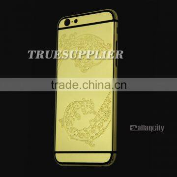 24ct gold plated housing for iphone6 plus OEM rear housing for iphone 6 plus