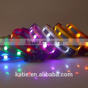 LED Flashing Dog Collar Weatherproof, Bright Light