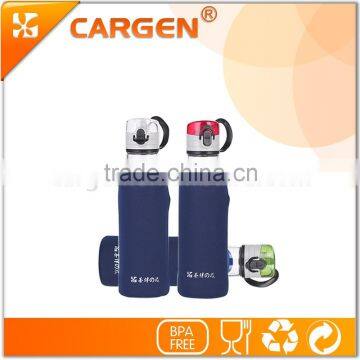 Portable Flip Lid Top Glass Tea Infuser Water Bottle photo-6